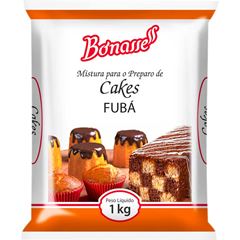MISTURA CAKE DE FUBA BONASSE PACOTE 1KG 