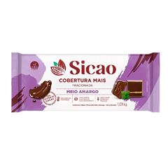 COBERTURA CHOCOLATE MEIO AMARGO SICAO BARRA 1,01KG  