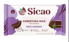 COBERTURA CHOCOLATE MEIO AMARGO SICAO BARRA 2,1KG   