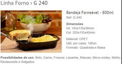 BANDEJA G-240 FORNEAVEL COM TAMPA GALVANOTEK 800ML CAIXA COM 100 UNIDADES