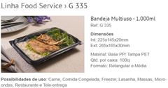 BANDEJA PET FREEZER E MICROONDAS G-335 FUNDO PRETO 1L GALVANOTEK CAIXA COM 100 UNIDADES