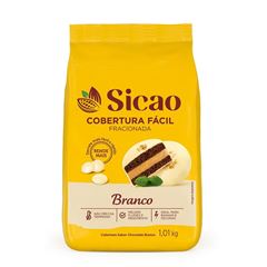COBERTURA CHOCOLATE FACIL BRANCO GOTAS SICAO PACOTE 1,01KG