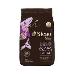 CHOCOLATE AMARGO 63% GOTAS SELECAO SICAO PACOTE 1,01KG