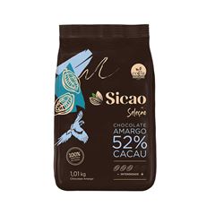 CHOCOLATE AMARGO 52% GOTAS SELECAO SICAO PACOTE 1,01KG 