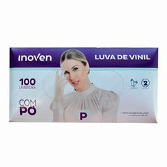 LUVA VINIL COM AMIDO TAMANHO G INOVEN CAIXA COM 100 UNIDADES