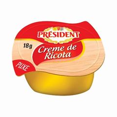 CREME DE RICOTA PRESIDENT CAIXA COM 120 UNIDADES DE 18GR